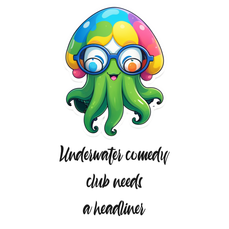 Dive into the whimsical world of underwater comedy with our unique mug design featuring a delightful squid sporting a vibrant clown wig and oversized glasses. Perfect for those who appreciate humor and creativity, this charming mug is sure to brighten your day while showcasing your love for the lighter side of life beneath the waves. 